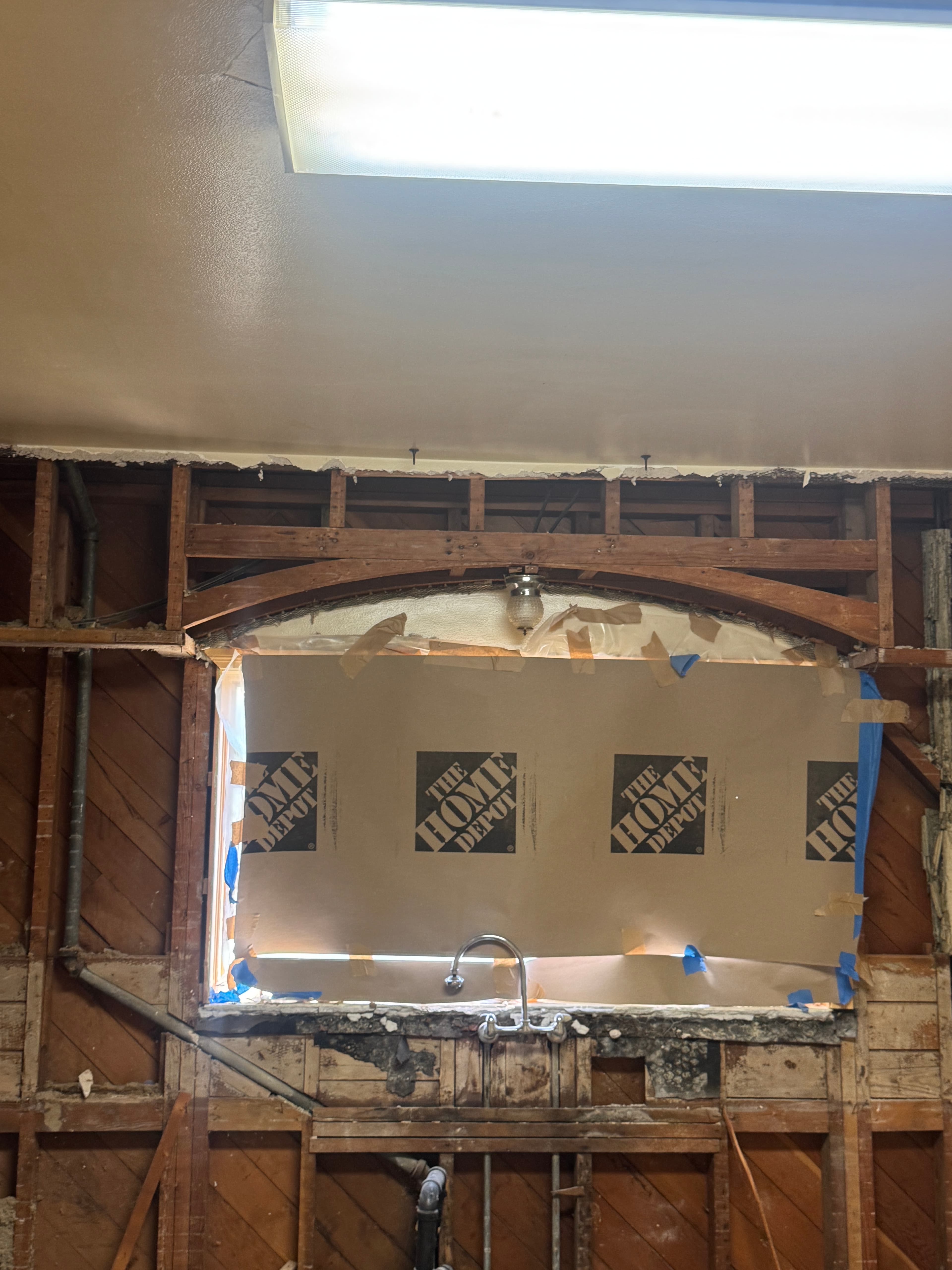 Interior room cleared after demolition with proper containment